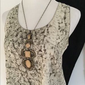 NWOT Snake Print Tank Top in Gray and White